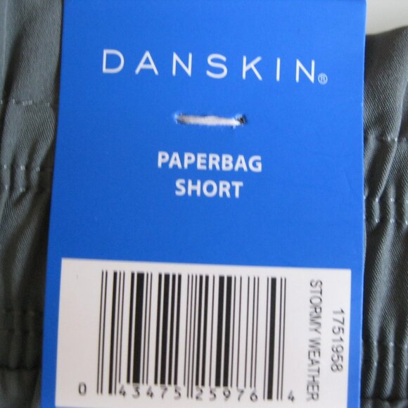 Danskin Ladies' Paperbag Short 4" Inseam, Blue (Stormy Weather) Size L,(1238) - Picture 7 of 12